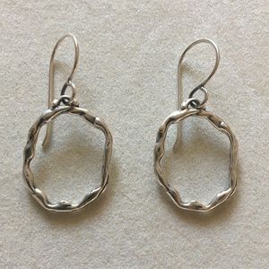 Waxing Poetic Sterling Silver Hoop Earring